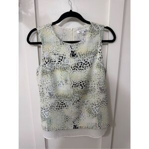 Rose & Olive Pale Multi Animal-Print Sleeveless Top